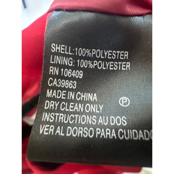 TAHARI Red with Three Black Button Closure Dress Suit Jacket Blazer - Picture 7 of 7